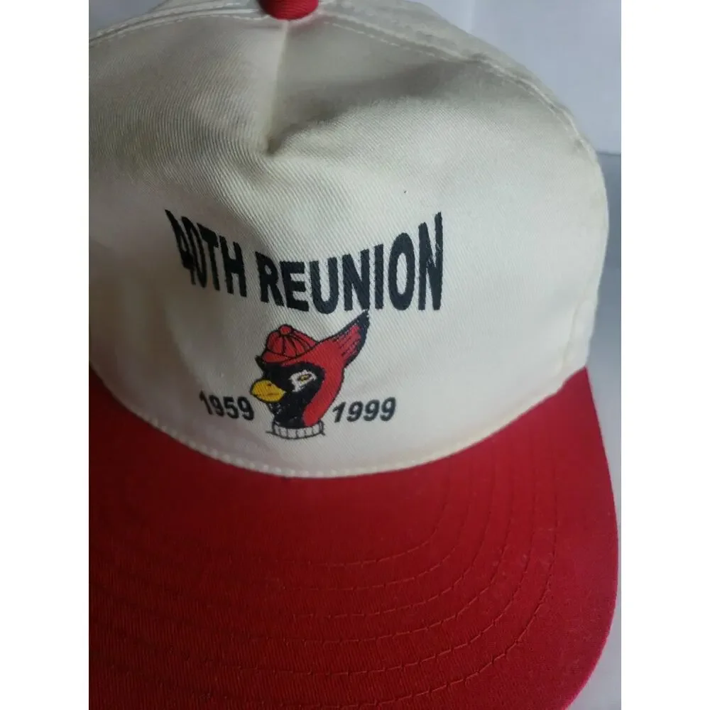 Vintage 90s Louisville Cardinals Hat Cap Strapback NCAA 1999 40th Reunion